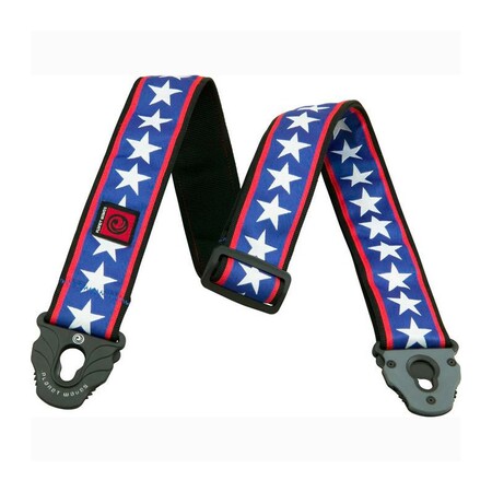 GİTAR ASKISI 50MM LOCK-STARS/STRIPES - 1