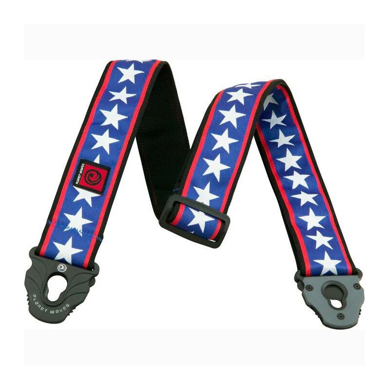 GİTAR ASKISI 50MM LOCK-STARS/STRIPES - 1