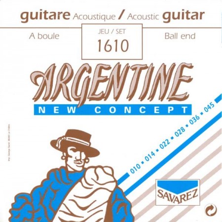 Savarez - Savarez 1610 Argentine Gipsy Topuzlu Jazz Gitar 10-45 Tel Takımı