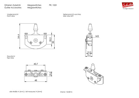 Schaller 3 Yollu Strat ve Tele MegaSwitch - Thumbnail