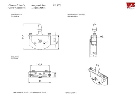 Schaller Megaswitch 3 Yollu Strat&Tele Switch - Thumbnail