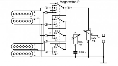 Schaller P Mega 5 Yollu Switch - Thumbnail