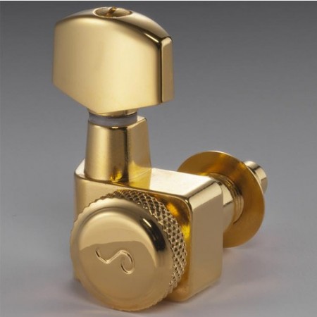 Schaller SC-10570520 F Gold Tek Sıra Elektro Gitar Kilitli Burgu Takımı - Schaller