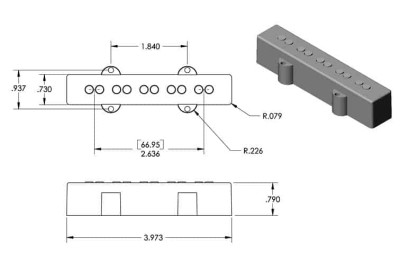 Seymour Duncan Apollo Jazz Bass™ 5 Telli 67/70mm Neck Manyetik - Thumbnail