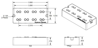 Seymour Duncan NYC 4 Telli Pasif Köprü Manyetik - Thumbnail