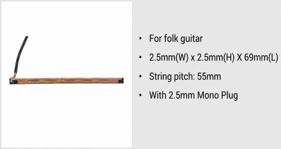 Shadow SH 1140 Akustik Gitar Piezo Alt Eşik Manyetiği - 4