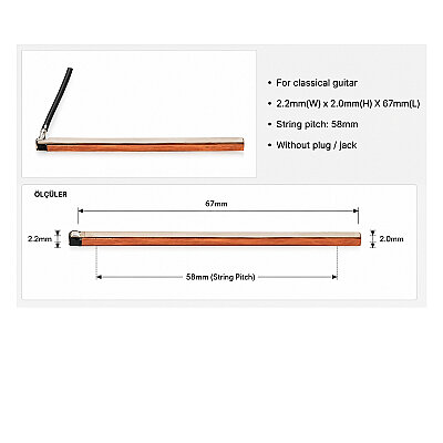 Shadow SH1130 Klasik Gitar Piezo Alt Eşik Manyetiği - 2