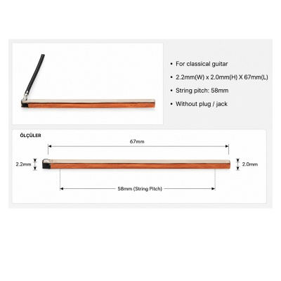 Shadow SH1130 Klasik Gitar Piezo Alt Eşik Manyetiği - 3