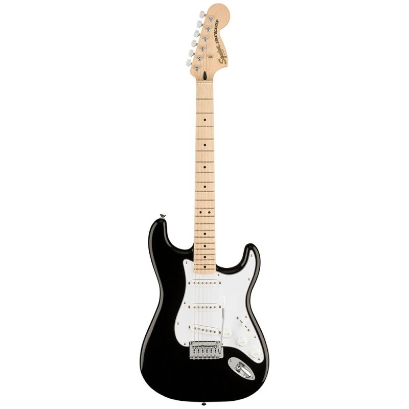 Affinity Series® Stratocaster®, Maple Fingerboard, White Pickguard, Black - 1