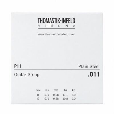 Thomastik P11 Plain Steel Brass Plated Jazz Swing Elektro Gitar Tek Tel - Thomastik