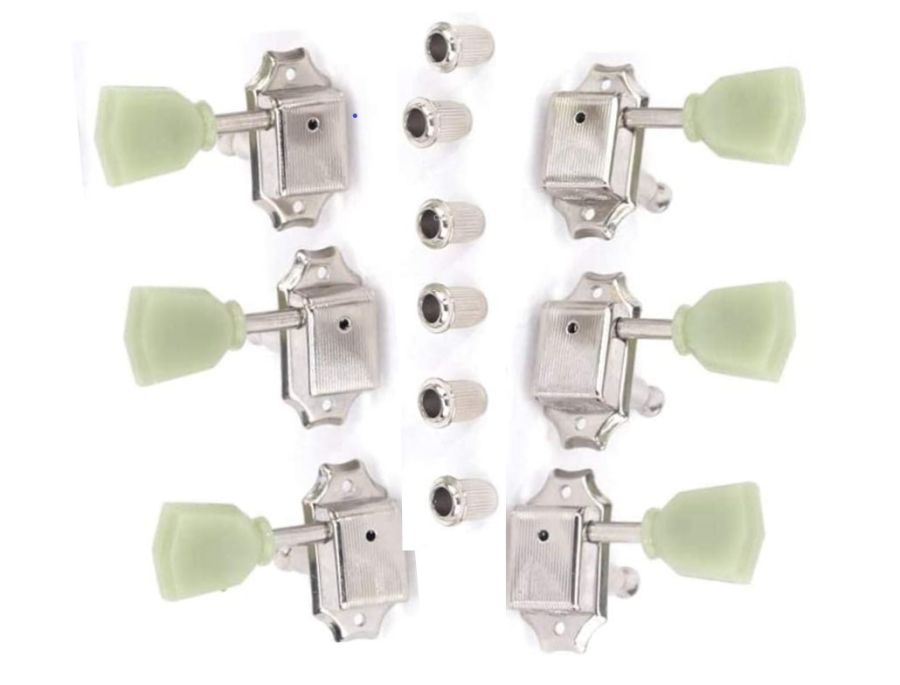 ELEKTRO GİTAR BURGUSU, 6'LI SET, 3 SAĞ+3 SOL, KROM - 1