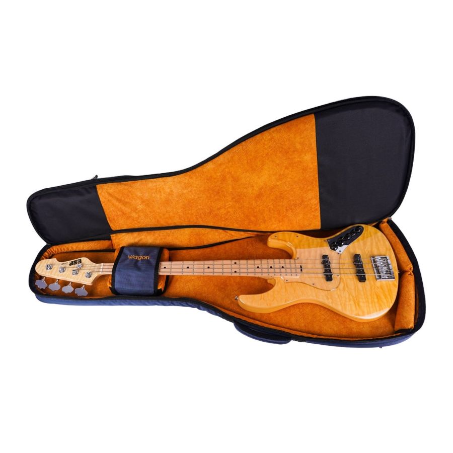 Wagon 05 Serisi Yeni Versiyon Mavi Kalın Bas Gitar Taşıma Çantası - 6
