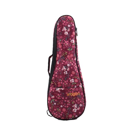 Wagon - Wagon Çiçekli Hippi Soprano Ukulele Taşıma Çantası-Gigbag