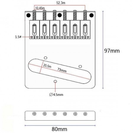 Wilkinson WOT03 Telecaster Köprü - Thumbnail