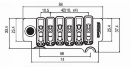 Wilkinson WOV10 Stratocaster 2 Pivot Tremolo Set - Thumbnail